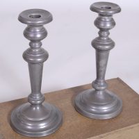 19th century Pewter Candlesticks