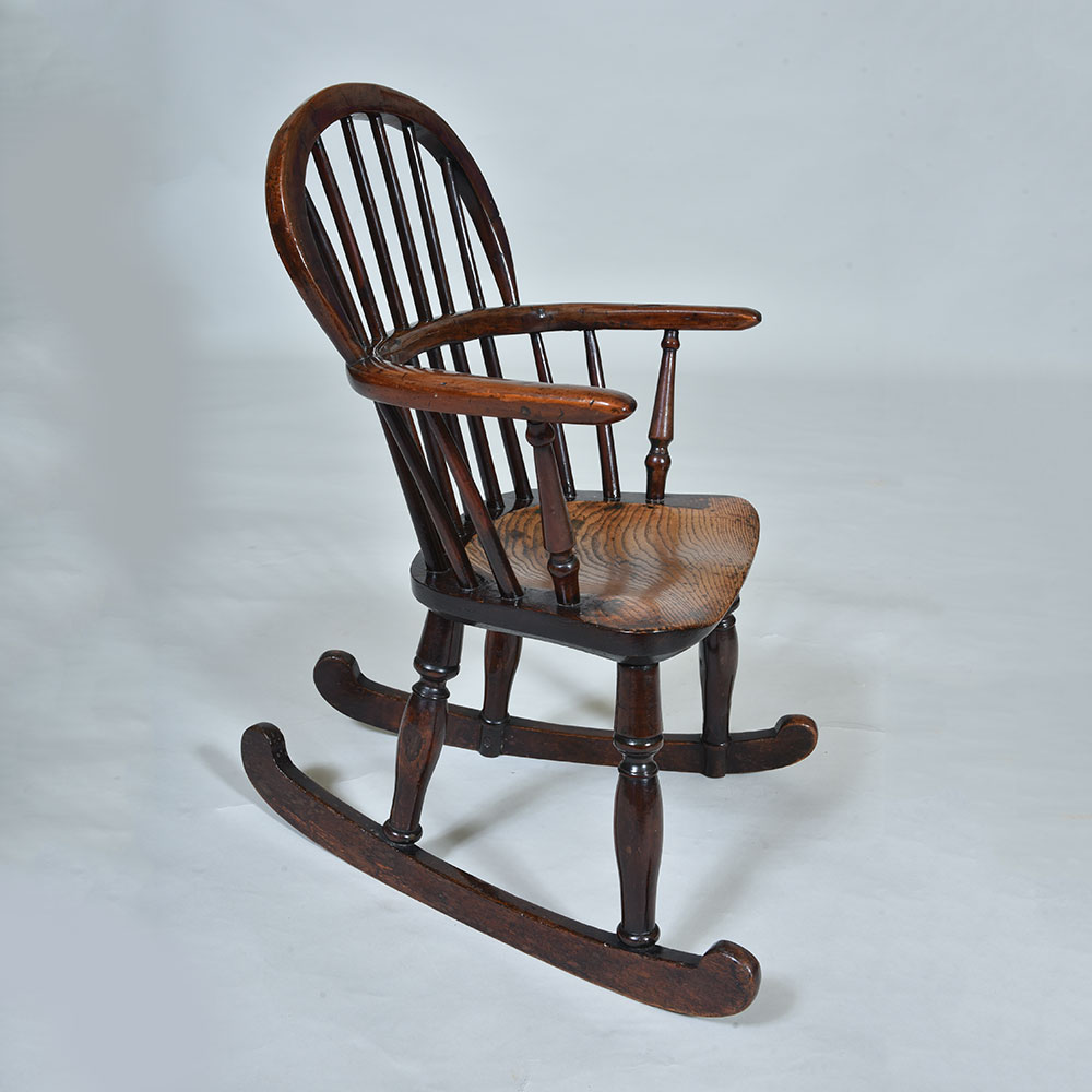 Childs Antique Windsor Rocking Chair Elaine Phillips