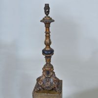 Antique Carved and Gilded Lamp Base