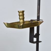 18th century Iron and Brass Candleholder - Image 3