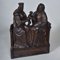 Unusual Pottery Religious 'Carving' /Group