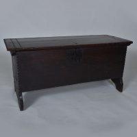 17th Century Oak Six Plank Coffer