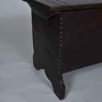 17th Century Oak Six Plank Coffer - Image 6
