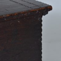 17th Century Oak Six Plank Coffer - Image 3