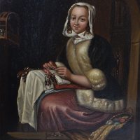 19th century Oil Painting in the manner of Gerit Dou - Image 2