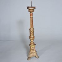 Late 18th century Carved and Gilded Altarstick