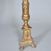 Late 18th century Carved and Gilded Altarstick - Image 2