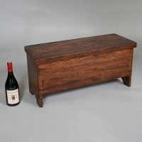 Very Unusual Childs or Miniature Elm Coffer