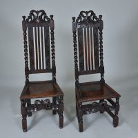 Fine Pair of 17th century Oak Chairs