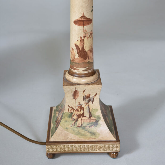 Toleware Lamp Base of Chinoiserie Design - Image 2