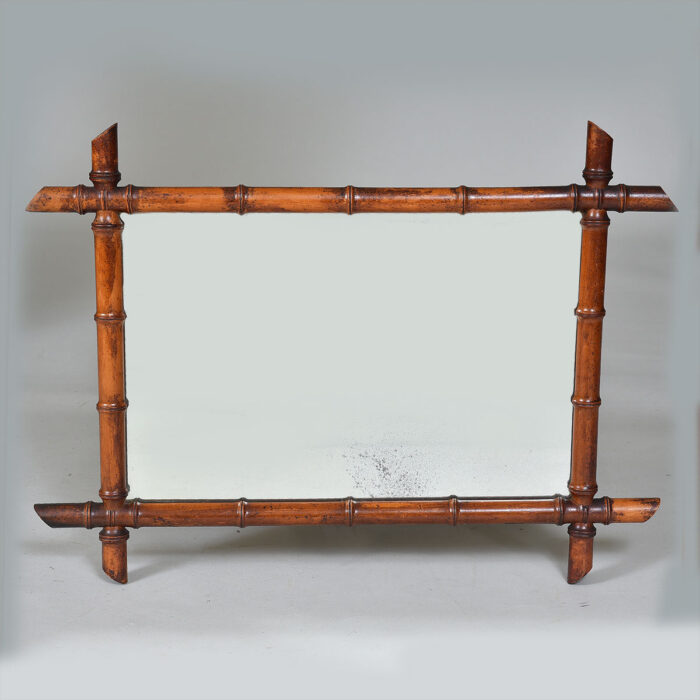 19th century Faux Bamboo Mirror