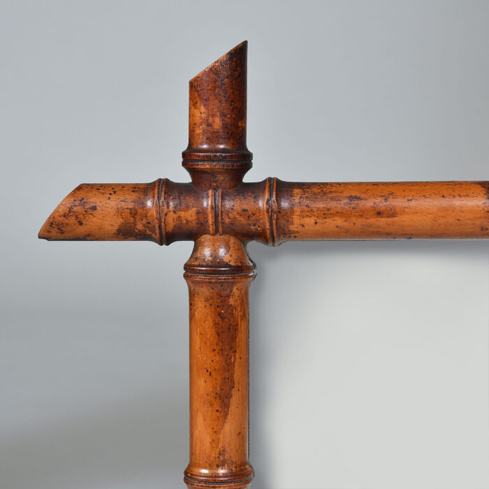 19th century Faux Bamboo Mirror - Image 3