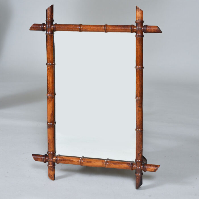 19th century Faux Bamboo Mirror - Image 2