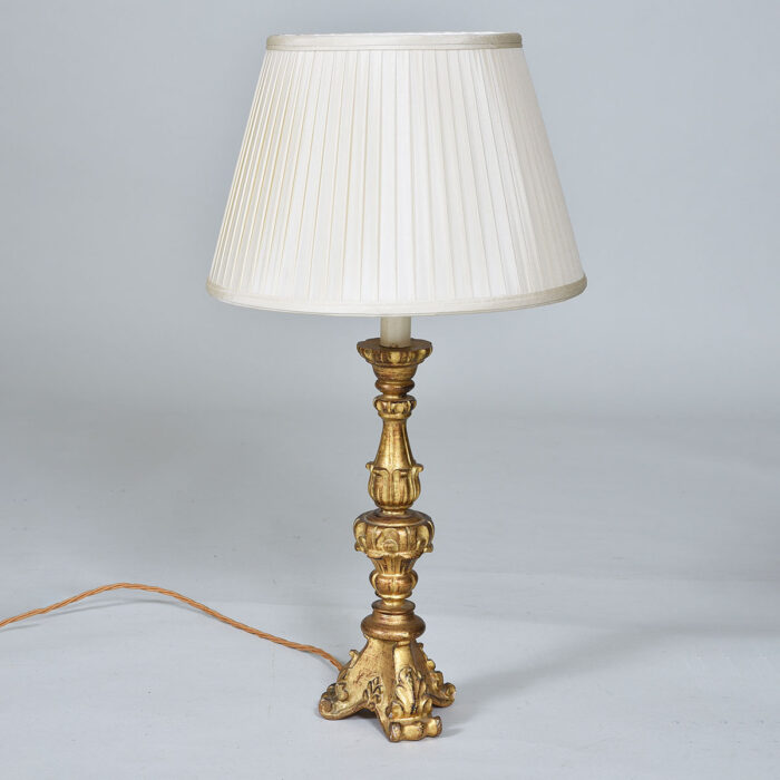 Carved and Gilded Lamp Base