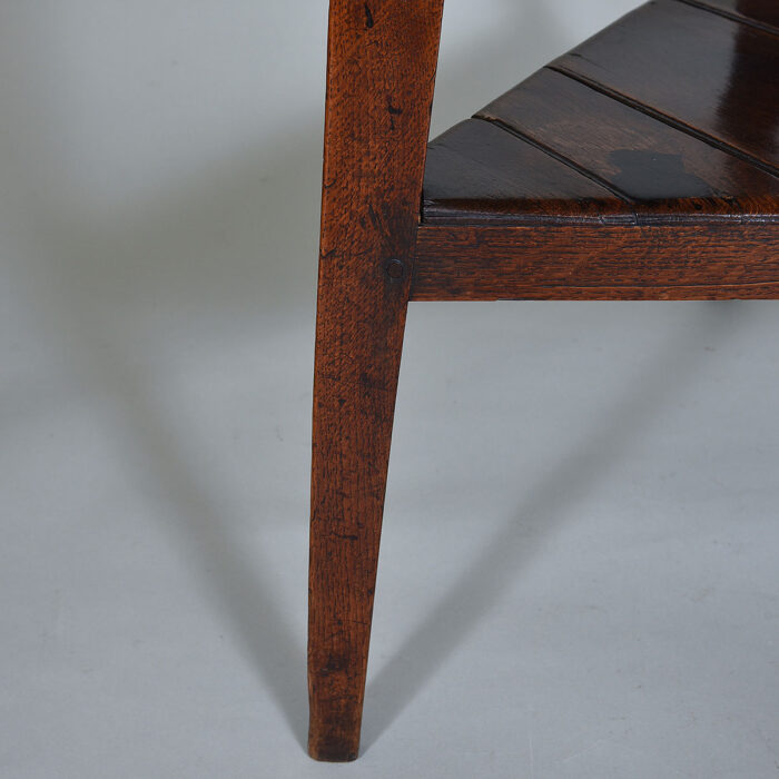 18th century Oak Cricket Table - Image 4