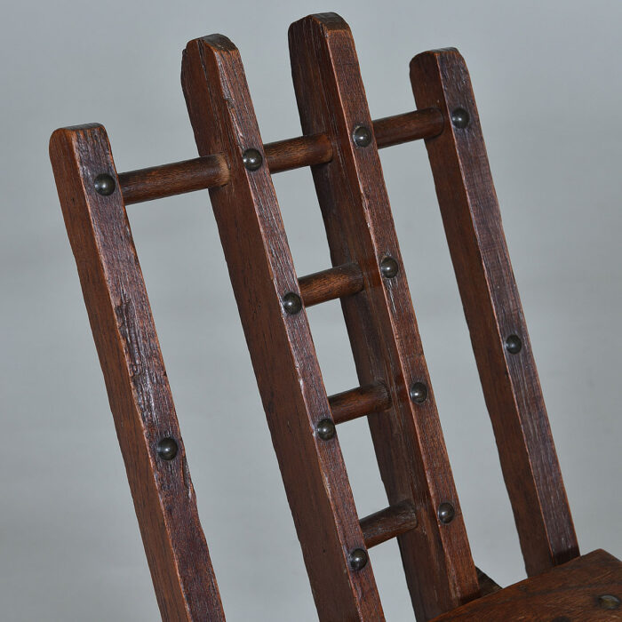 Antique Oak Folding Dolls Chair - Image 4