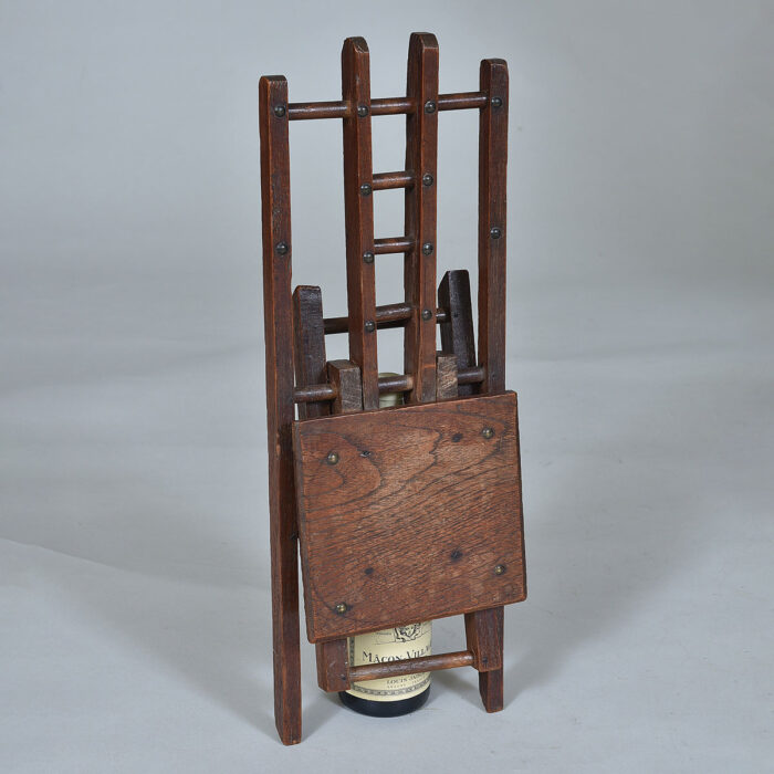 Antique Oak Folding Dolls Chair - Image 5