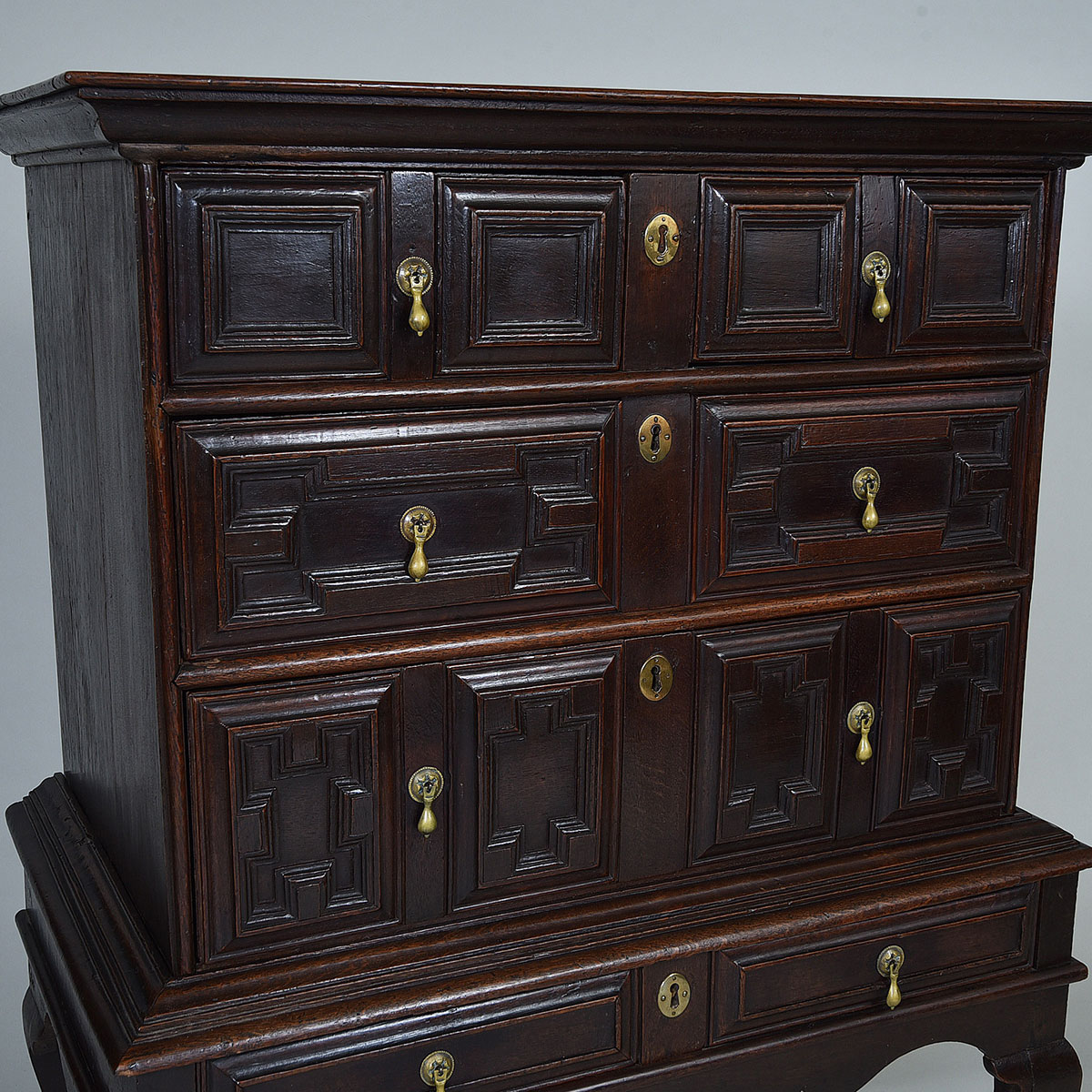 Late 17th/Early 18th century Oak Chest on Stand - Image 2