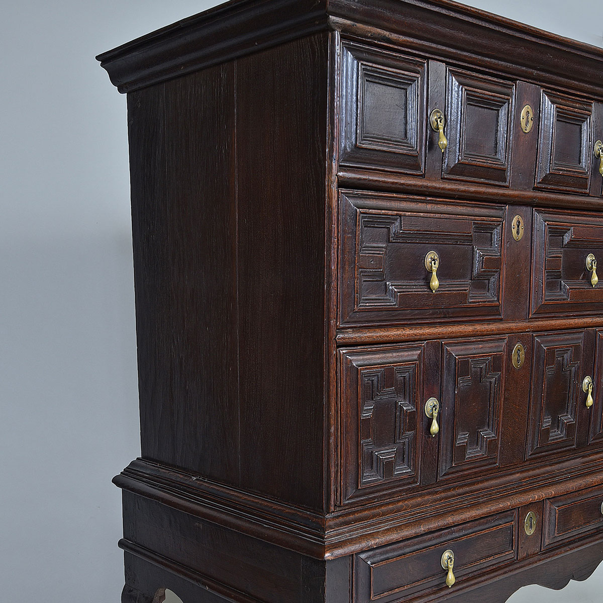 Late 17th/Early 18th century Oak Chest on Stand - Image 6
