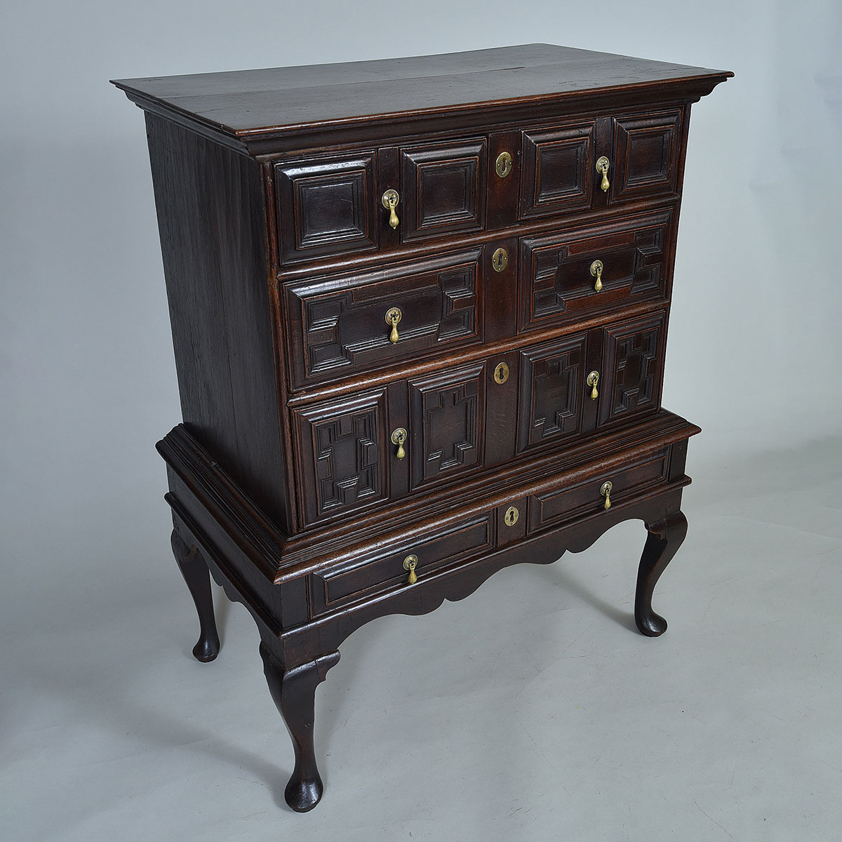 Late 17th/Early 18th century Oak Chest on Stand - Image 7