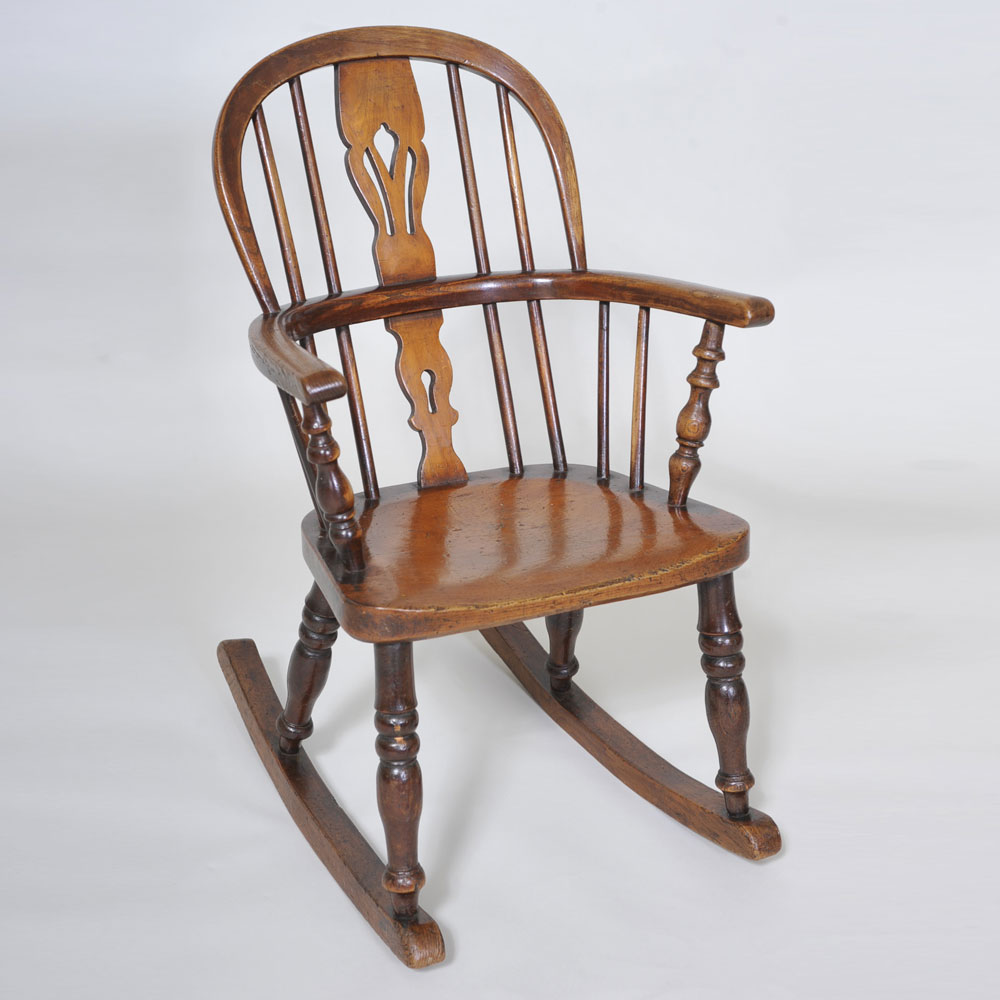 19th century Childs Windsor Rocking Chair Elaine
