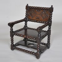 Extremely Rare 17th century Oak Childs Chair